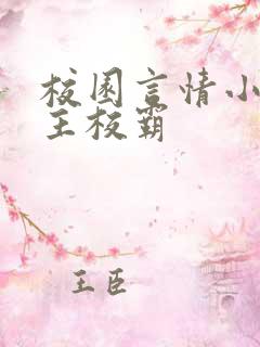 校园言情小说男主校霸