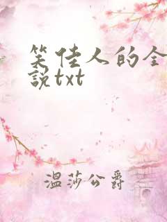 笑佳人的全部小说txt