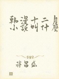 韩漫十二月原著小说叫什么