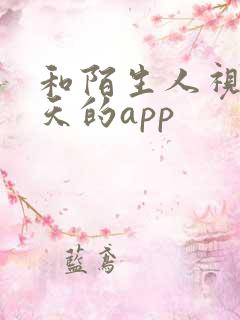 和陌生人视频聊天的app