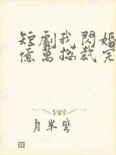 短剧我闪婚了个亿万总裁完整版