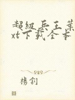 超级兵王叶谦txt下载全本