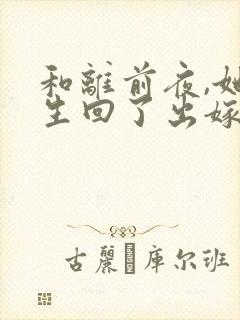 和离前夜,她重生回了出嫁前听网站