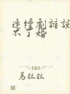 连续剧谁说我结不了婚