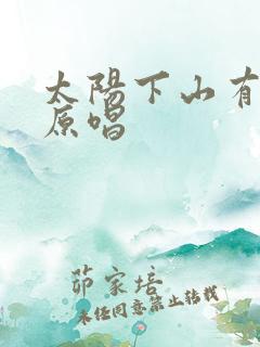 太阳下山有月光原唱