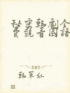 秘密韩剧全集免费观看国语