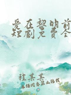 爱在黎明前降落短剧免费全集