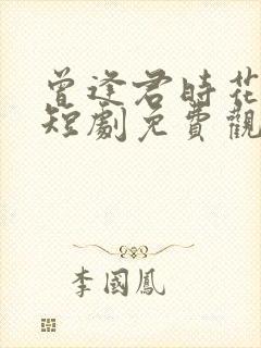 曾逢君时花照眼短剧免费观看大结局