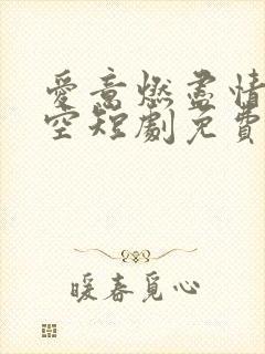 爱意燃尽情深成空短剧免费观看