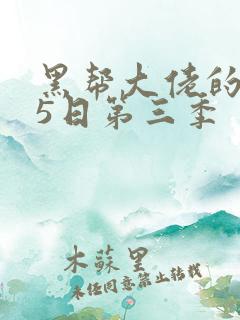 黑帮大佬的365日第三季