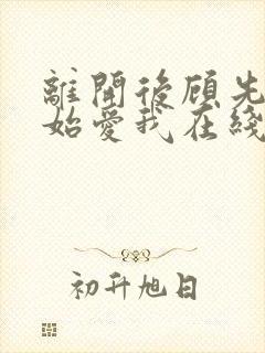 离开后顾先生开始爱我在线观看