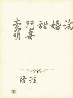 豪门甜婚淘气小萌妻