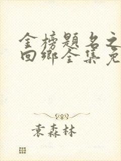 金榜题名之状元回乡全集免费观看