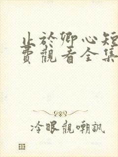 止于卿心短剧免费观看全集高清版