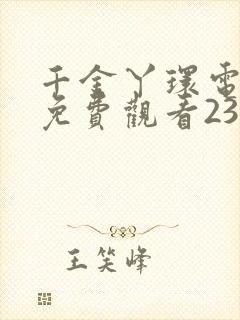 千金丫环电视剧免费观看23集