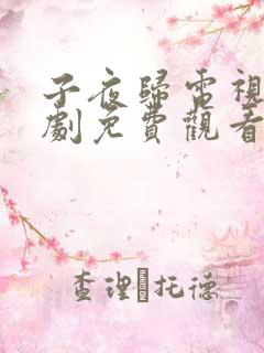 子夜归电视连续剧免费观看全集高清