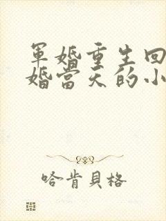 军婚重生回到结婚当天的小说推荐