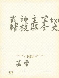 武神主宰txt精校版全文免费下载
