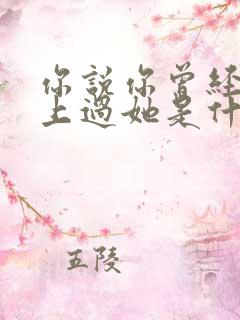 你说你曾经也爱上过她是什么歌