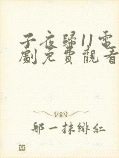 子夜归11电视剧免费观看全集高清