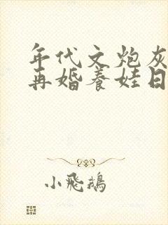 年代文炮灰前夫再婚养娃日常免费阅读