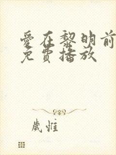 爱在黎明前升起免费播放