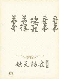 弟弟攻哥哥受哥哥很宠弟弟小说