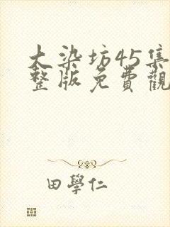 大染坊45集完整版免费观看