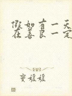 假如有一天我不在善良一定是善良让我受了伤