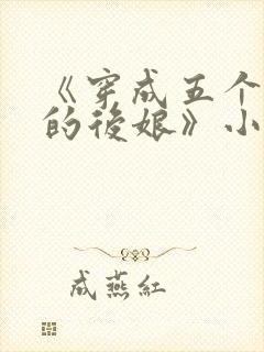 《穿成五个反派的后娘》小说