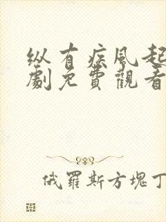 纵有疾风起电视剧免费观看第一季