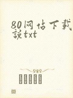 80网站下载小说txt