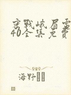 密战峨眉电视剧40全集免费观看