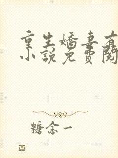 重生娇妻有点甜小说免费阅读全文