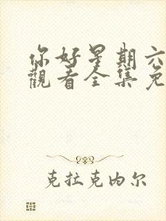 你好星期六在线观看全集免费播放