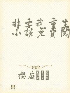 非要我重生是吧小说免费阅读全文