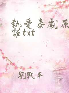 执爱泰剧原著小说txt