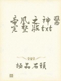 帝凰之神医弃妃完整版txt