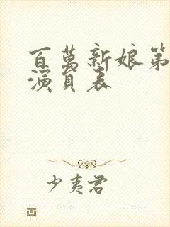 百万新娘第二部演员表