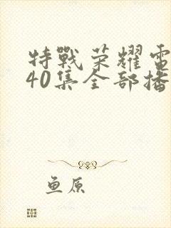 特战荣耀电视剧40集全部播放