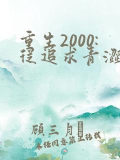 重生2000:从追求青涩校花同桌开始完整小说