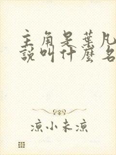 主角是叶凡的小说叫什么名字