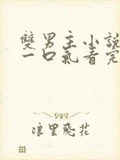 双男主小说推文一口气看完系列