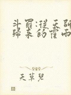 斗罗:从天师府归来的霍雨浩