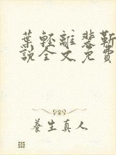 叶轻离裴靳墨小说全文免费阅读