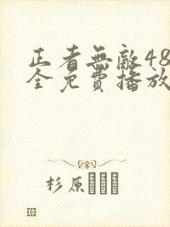 正者无敌48集全免费播放