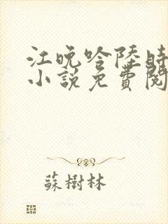 江晚吟陆时今的小说免费阅读