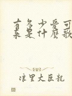 有多少爱可以重来是什么歌