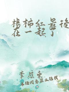 杨柿红最后和谁在一起了