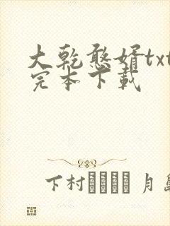 大乾憨婿txt完本下载